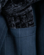 "CHRISTIAN DIOR MONSIEUR"
 Fine pitch stripe pattern notch lapel tailored jacket