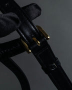 "JUNKO KOSHINO" Geometric motif design 2-way leather shoulder bag