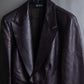 "GUCCI" Cutting design leather tailored jacket