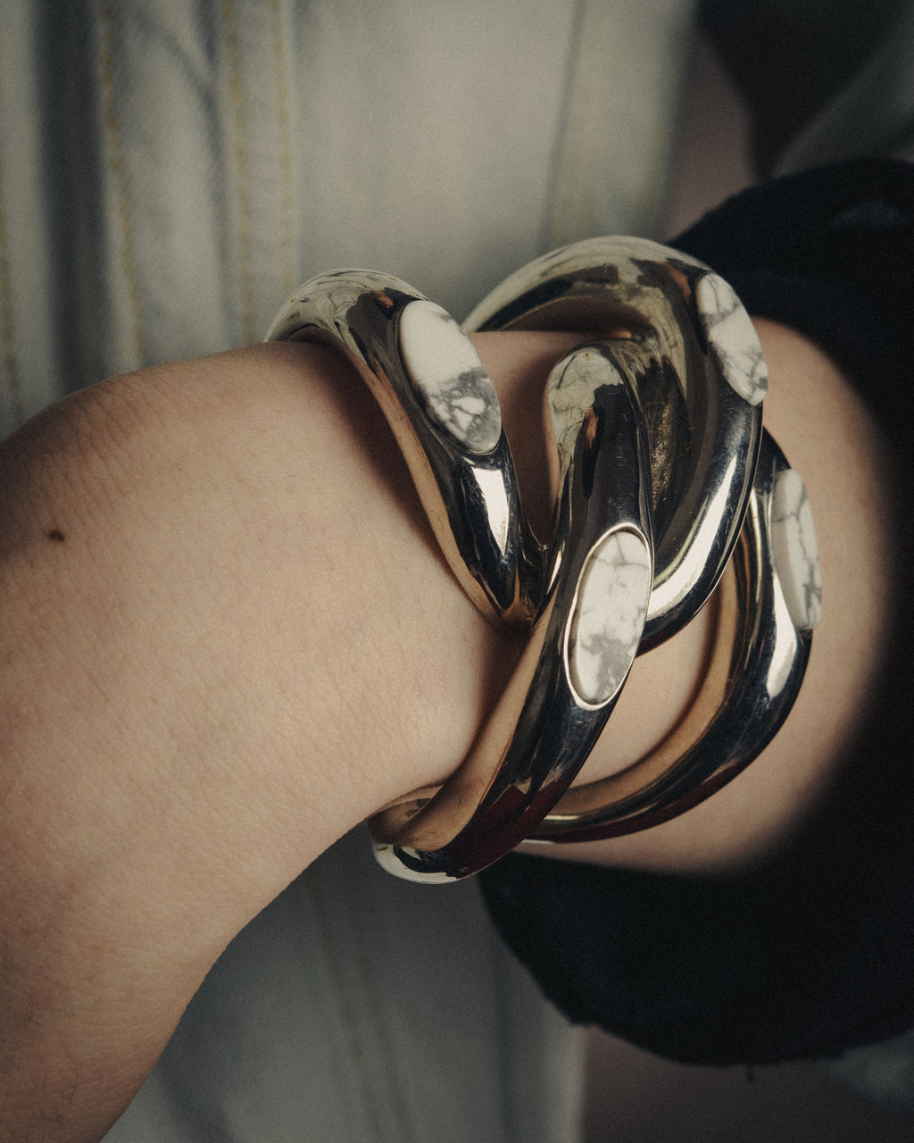 -SPECIAL- “Dior” 2003-2006 Knot stone silver cuff