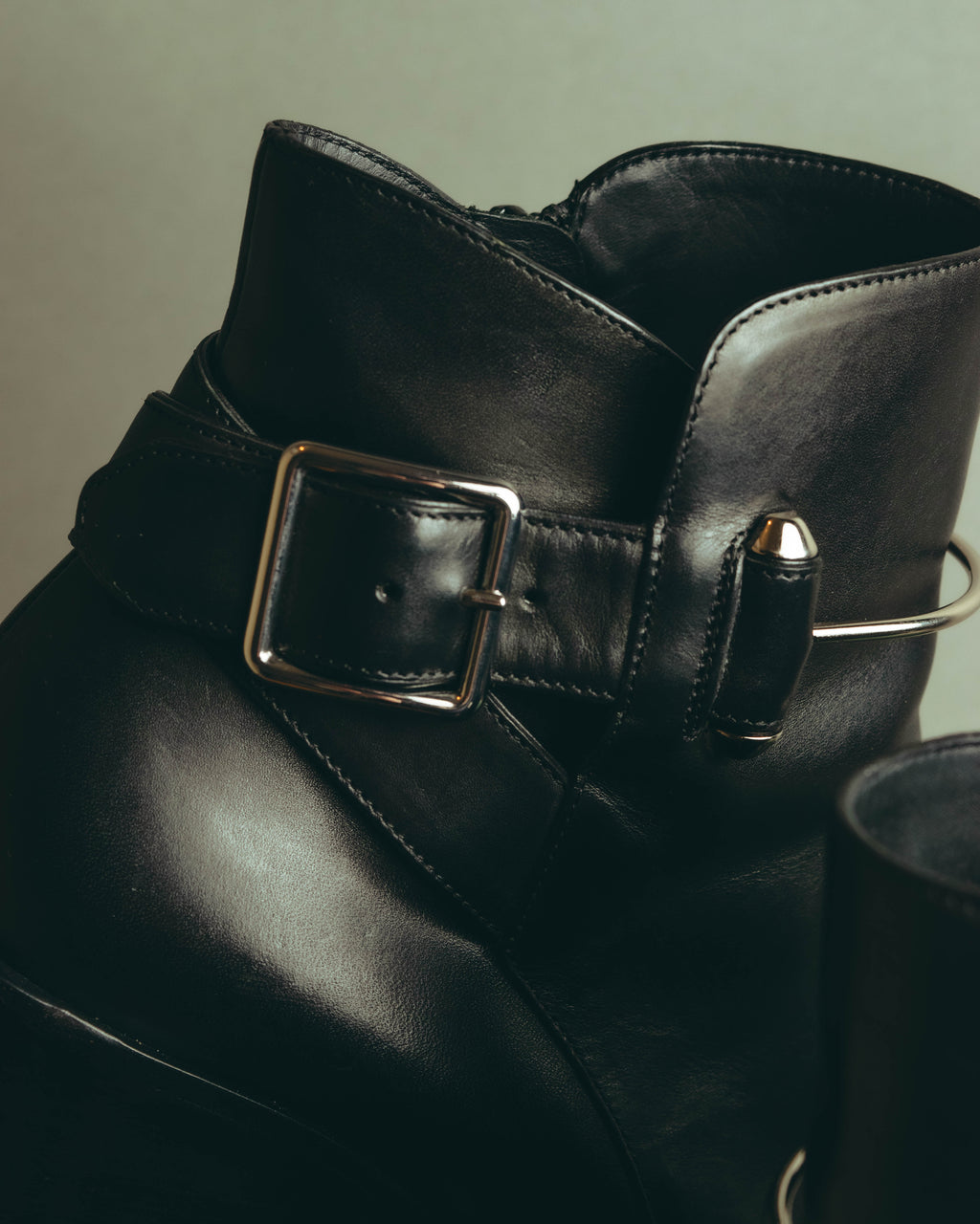 -SPECIAL- “BALENCIAGA” 2014-16’s Metal bar leather ankle boots