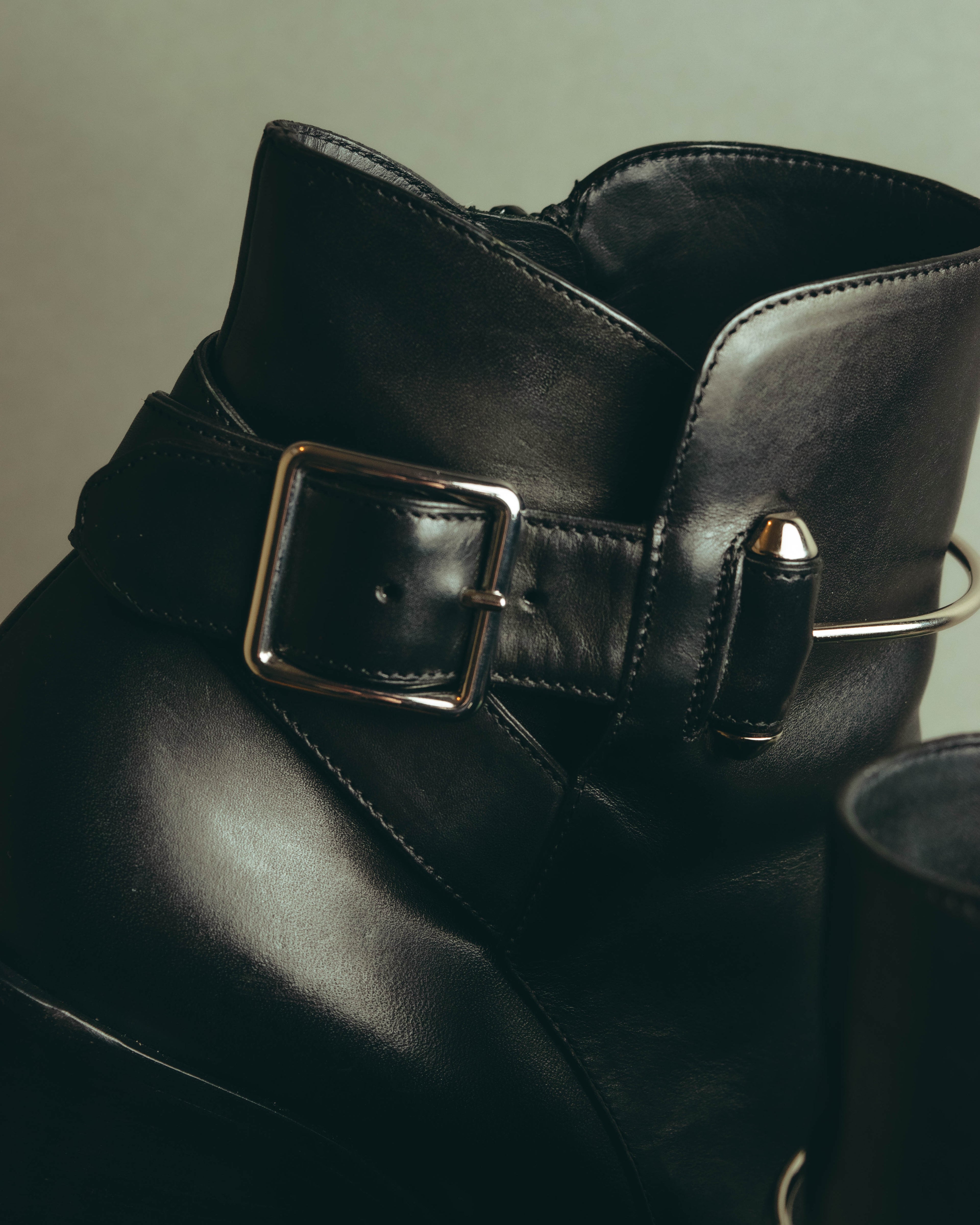 -SPECIAL- “BALENCIAGA” 2014-16’s Metal bar leather ankle boots
