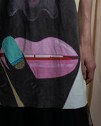 "RAF SIMONS" 13SS Surrealist face print sleeveless top