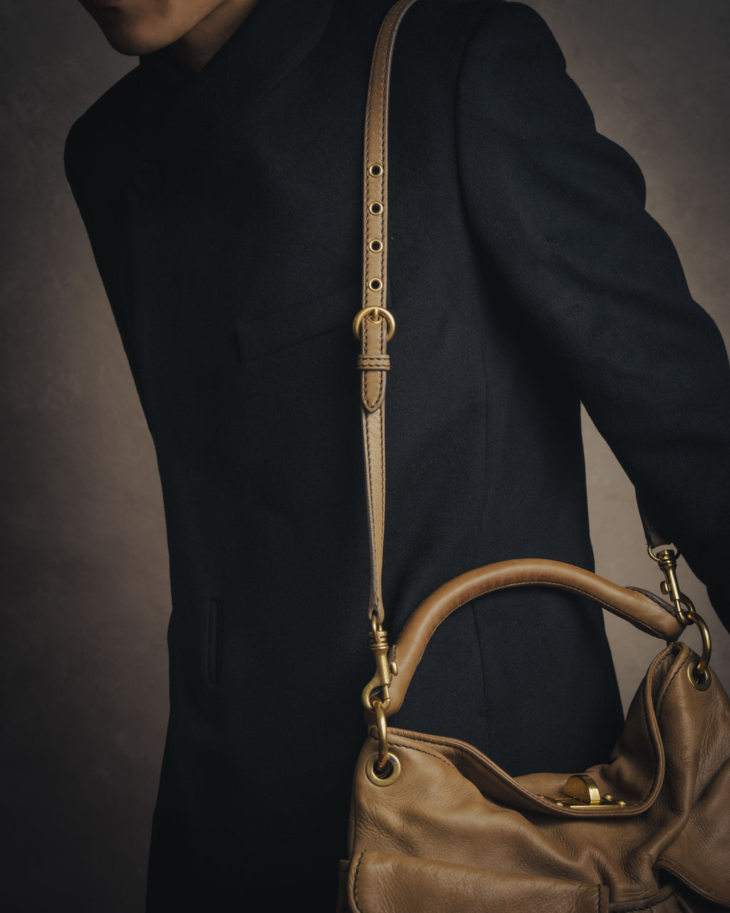 -SPECIAL- “miu miu” 2008-2013 Turn lock leather hobo bag