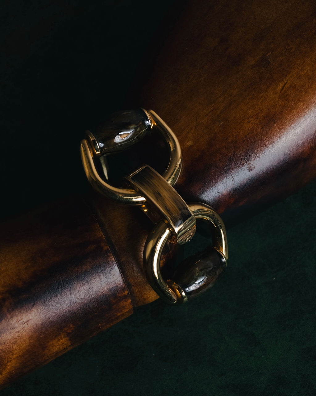 "GUCCI" 00’s Oversized horsebit link bracelet