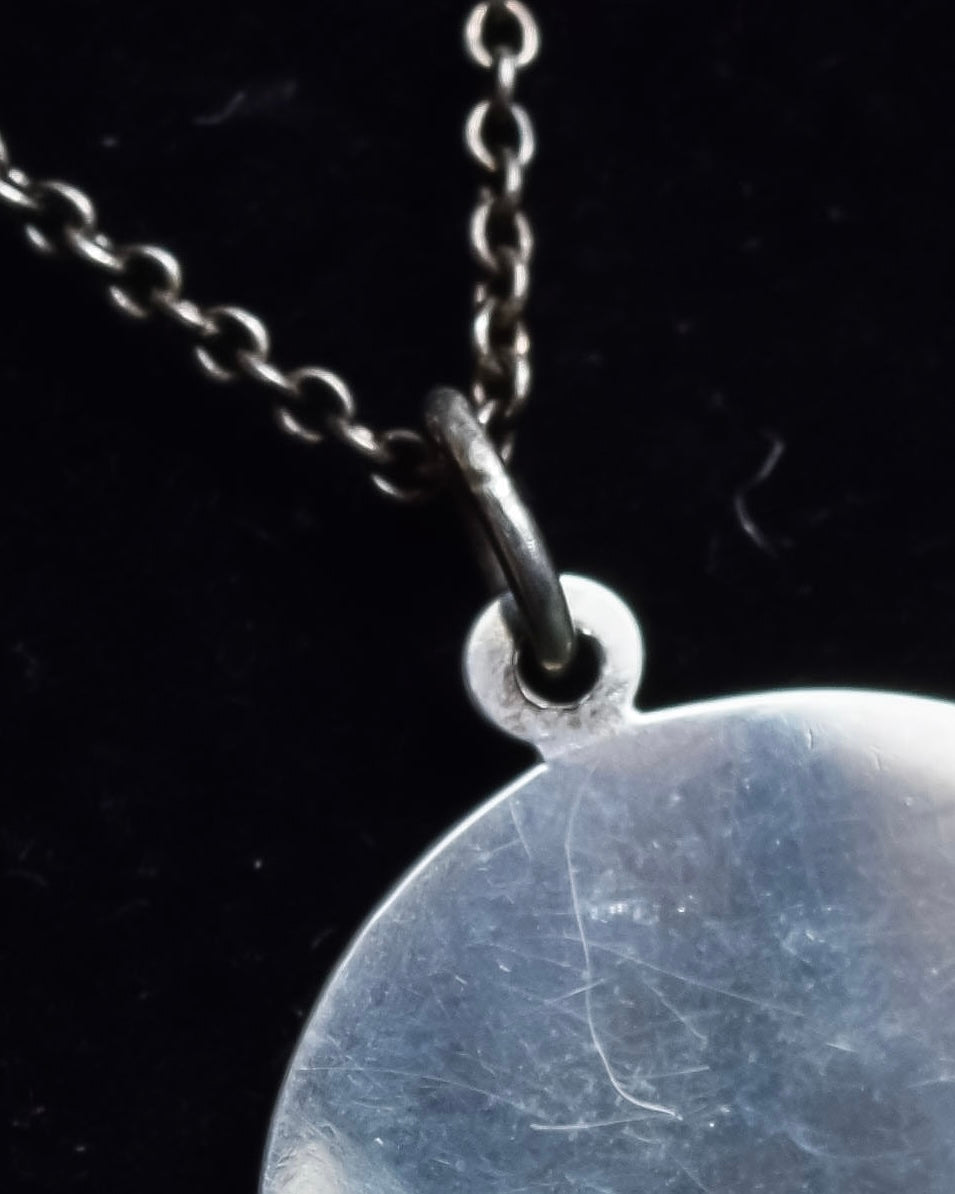 "Tiffany&Co" Olympic torch motif sterling silver necklace