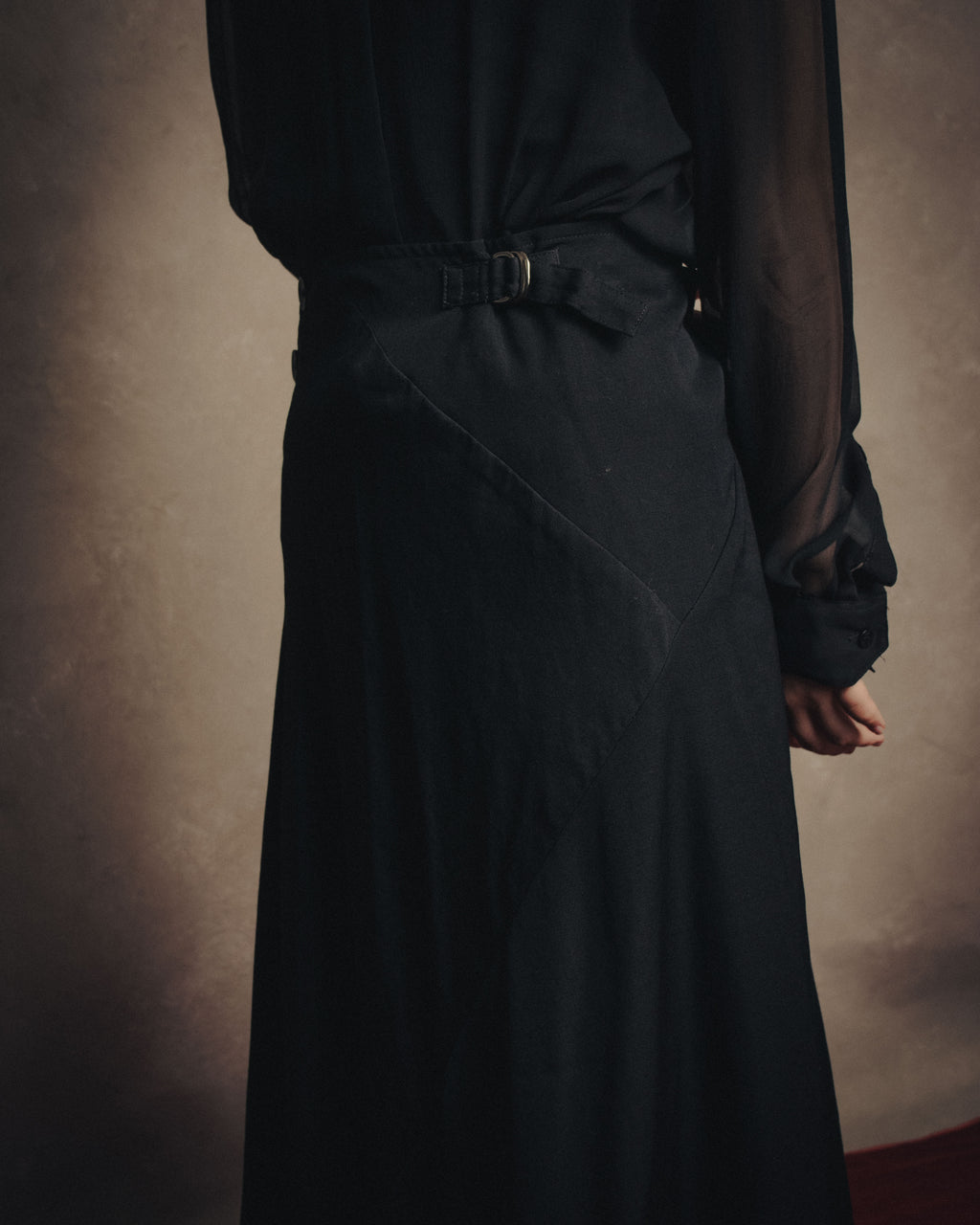 -SPECIAL- “Y’s” 2016 Asymmetric wool gabardine long skirt