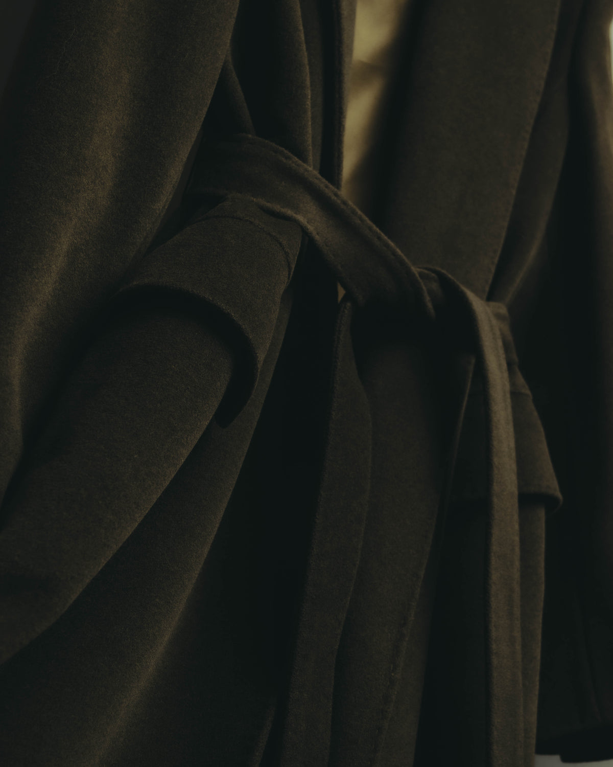 “Max Mara” 00’s Belted angora blend long coat