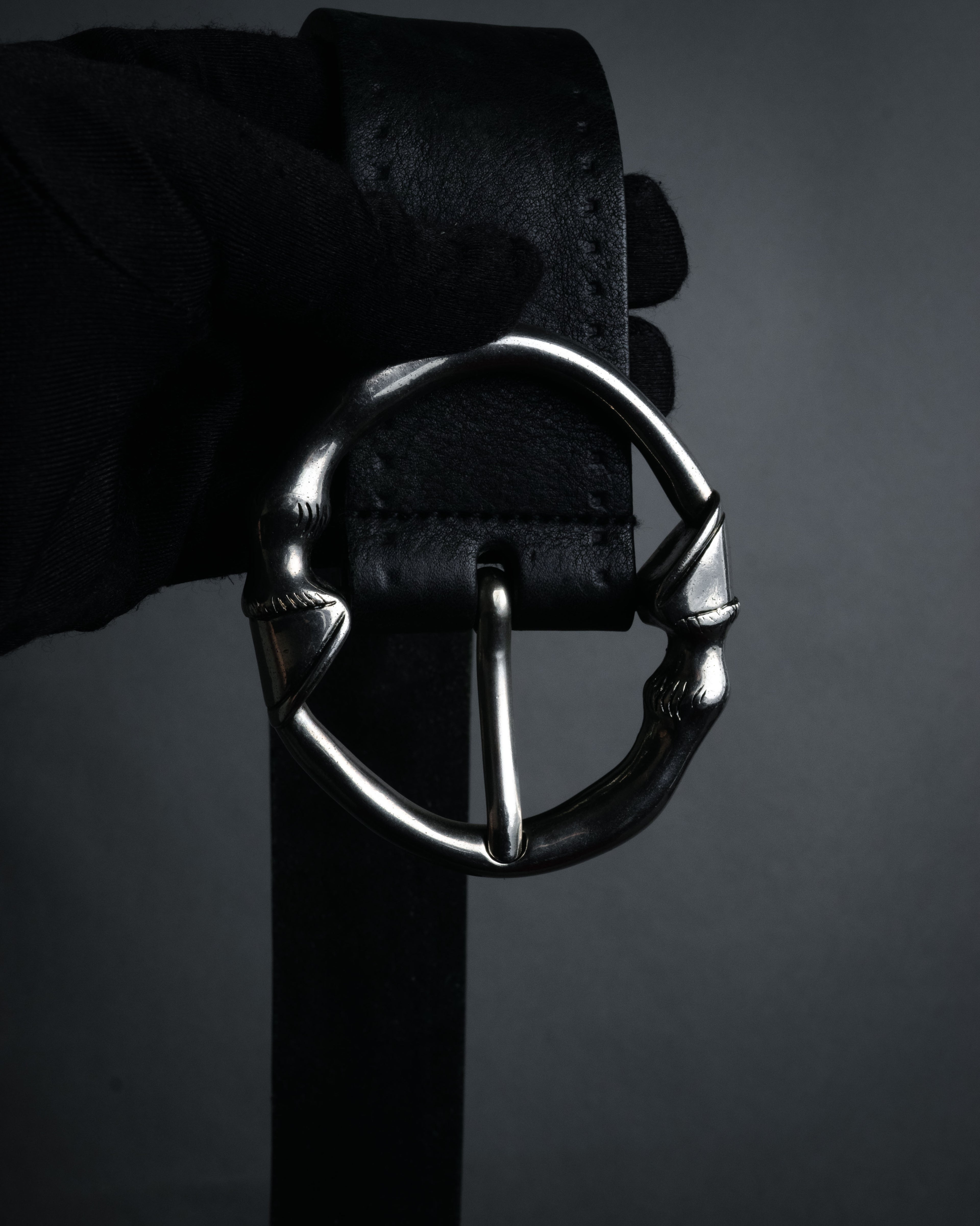 “GUCCI” 1996-2001 Horse leg leather belt