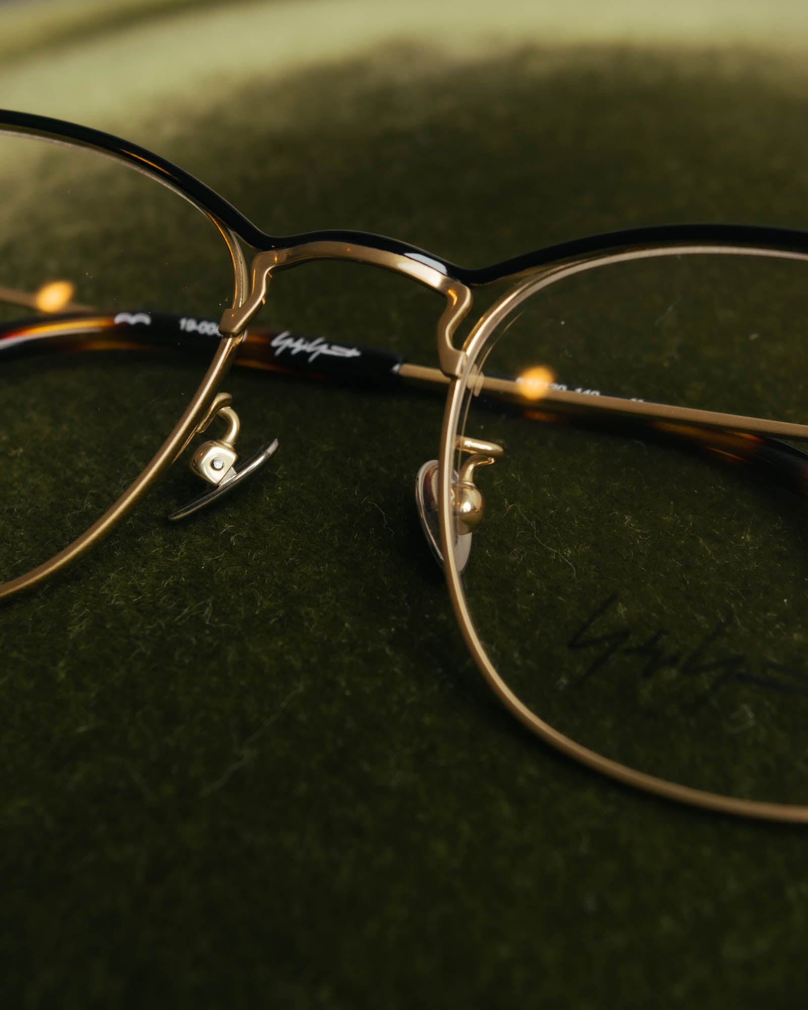 “Yohji Yamamoto” 2019-2021 Y motif browline optical glasse