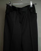 "CHANEL" Fringe design high waist straight cut slacks