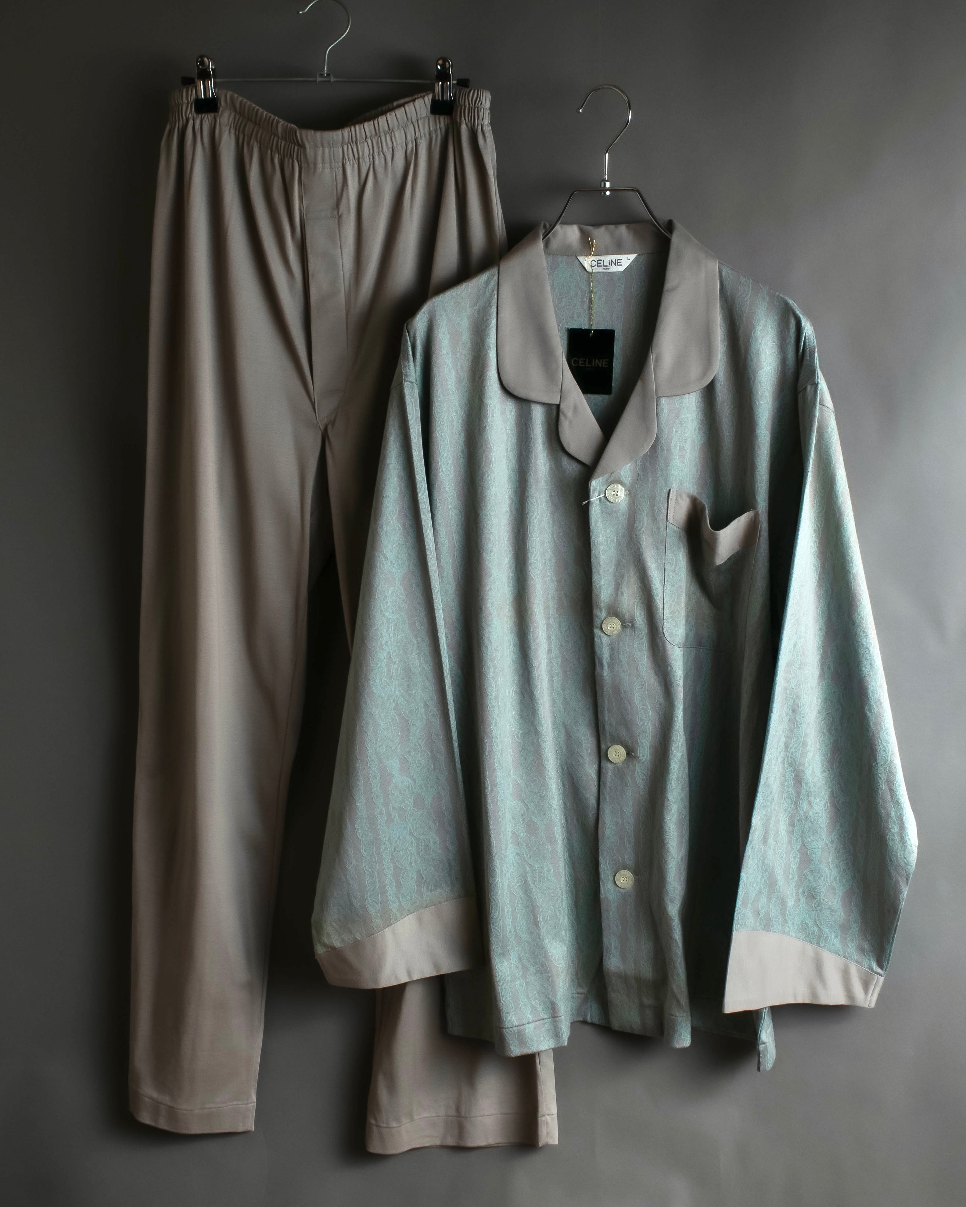 "CELINE" Chain motif pattern relaxed pajama set up