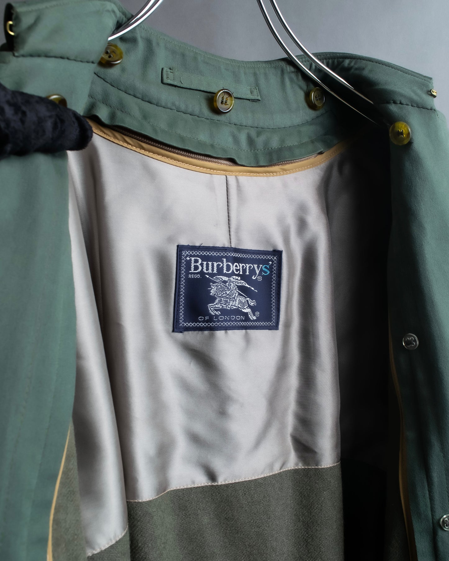 "BURBERRYS" Military detail oversized belted trench coat