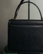 “Valentino Garavani” 90’s-00’s Structured V logo leather handbag