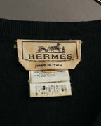 -SPECIAL- “HERMÈS” 90’s-00’s Cashmere wool v-neck knit
