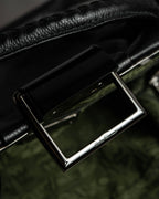 "Salvatore Ferragamo" Draping design lace-up detail leather bag