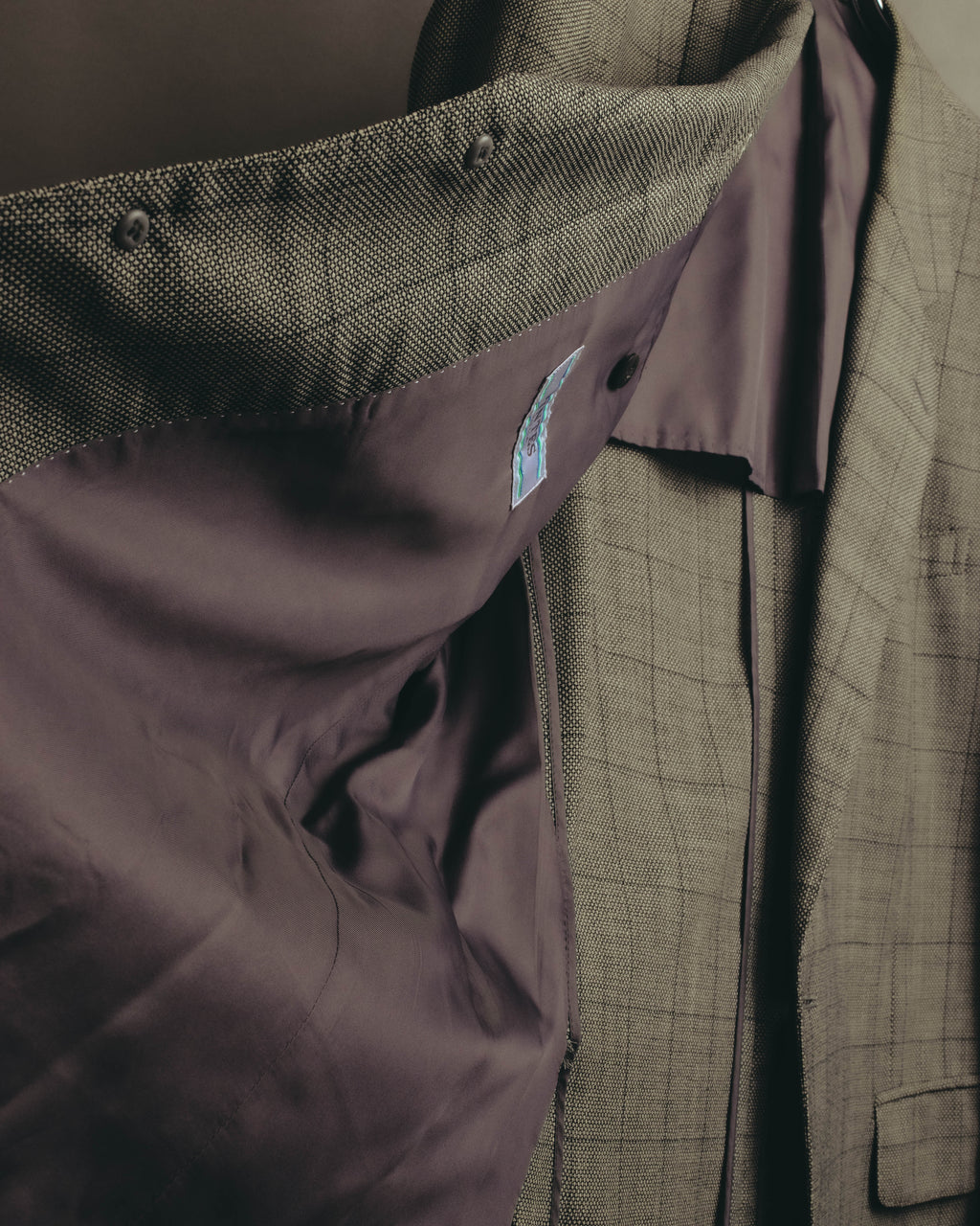 "Pierre Balmain" 80's-90's Windowpane check wool blazer