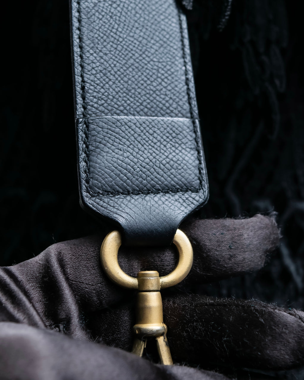 “JIL SANDER” Gold buckle 2 way nylon hand bag