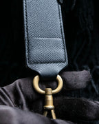 “JIL SANDER” Gold buckle 2 way nylon hand bag