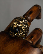 "GUCCI" Michele period lion head gold ring