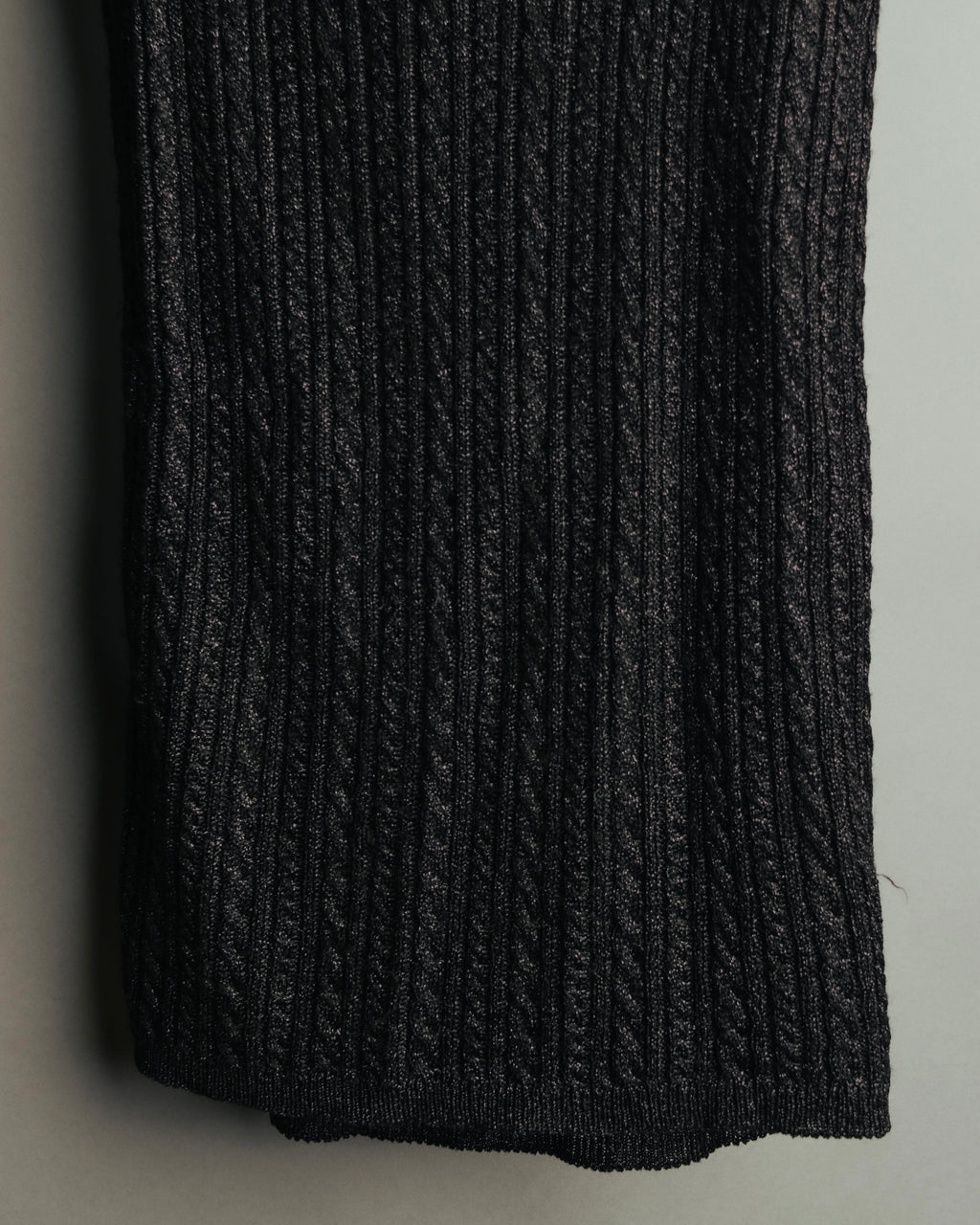 "Yves Saint Laurent" 80's-90's Metallic ribbed sleeveless knit top