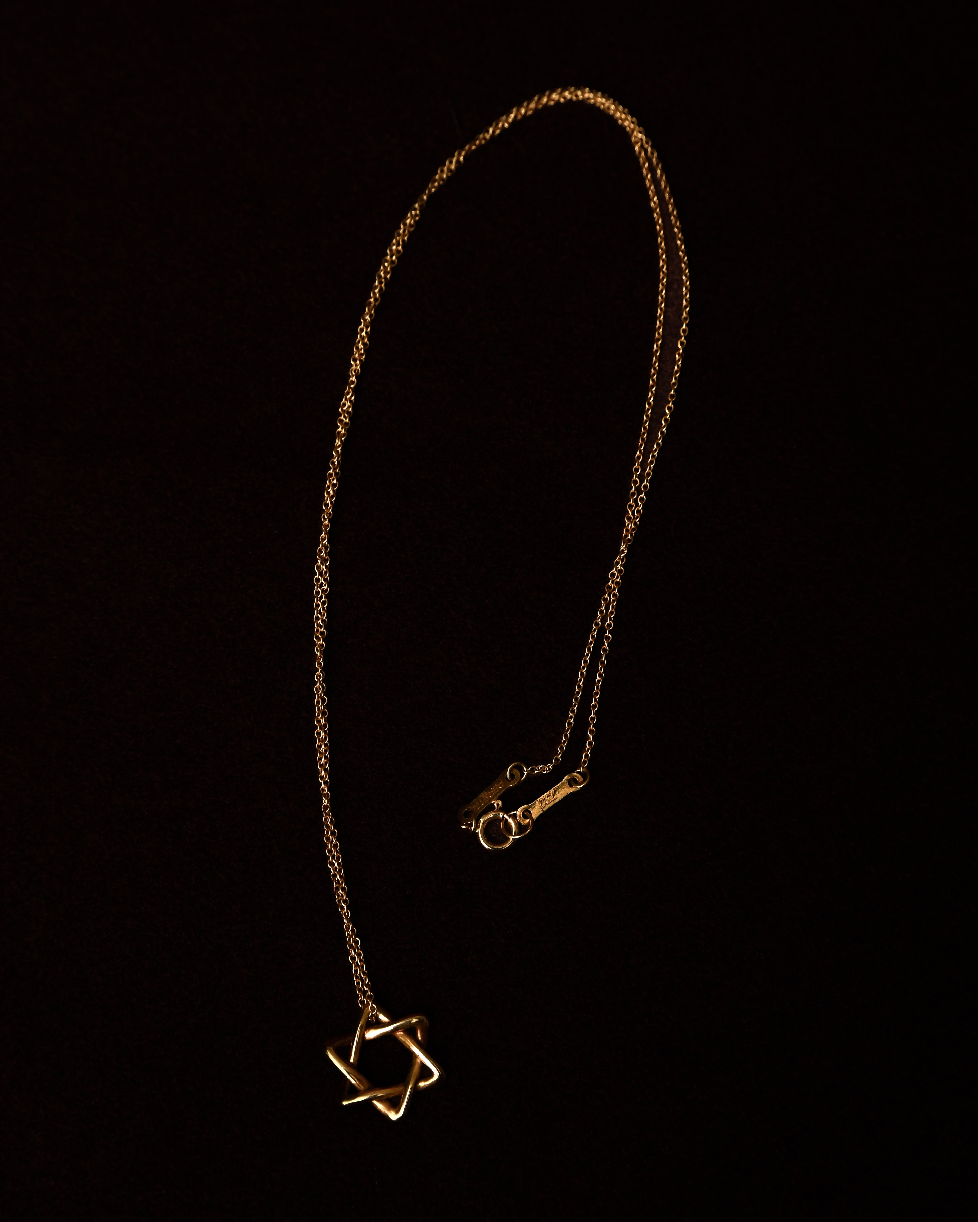 Tiffany&Co./ “Star of David” 18K Yellow Gold Necklace