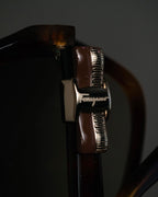 “Salvatore Ferragamo” 2010’s Havana acetate oversized sunglasses