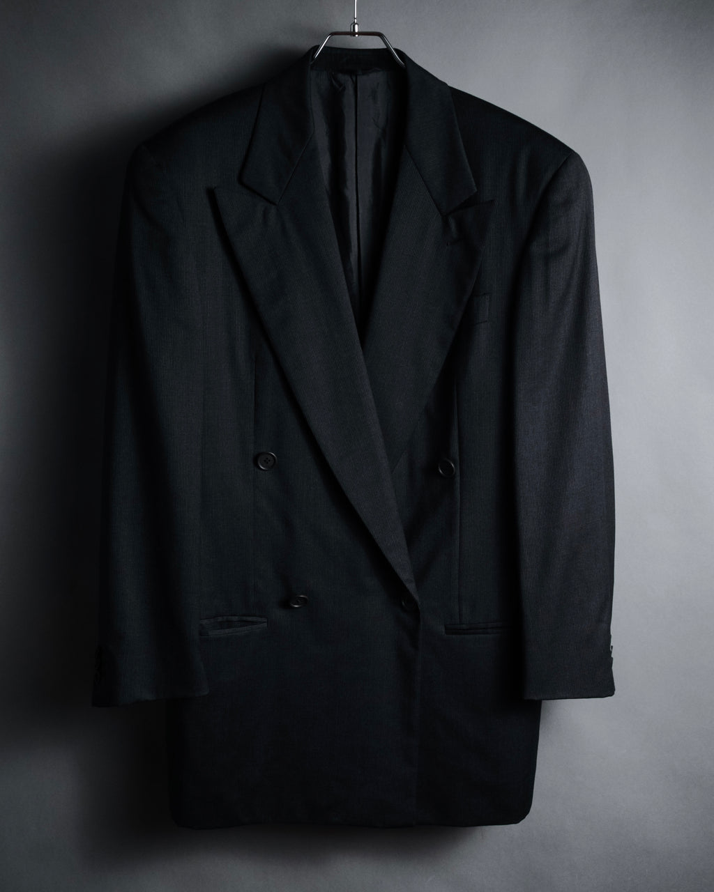 "GIORGIO ARMANI" 90’s draped double breasted suit set-up