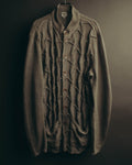 "ARMANI COLLEZIONI" 00's-10's Textured linen knit cardigan