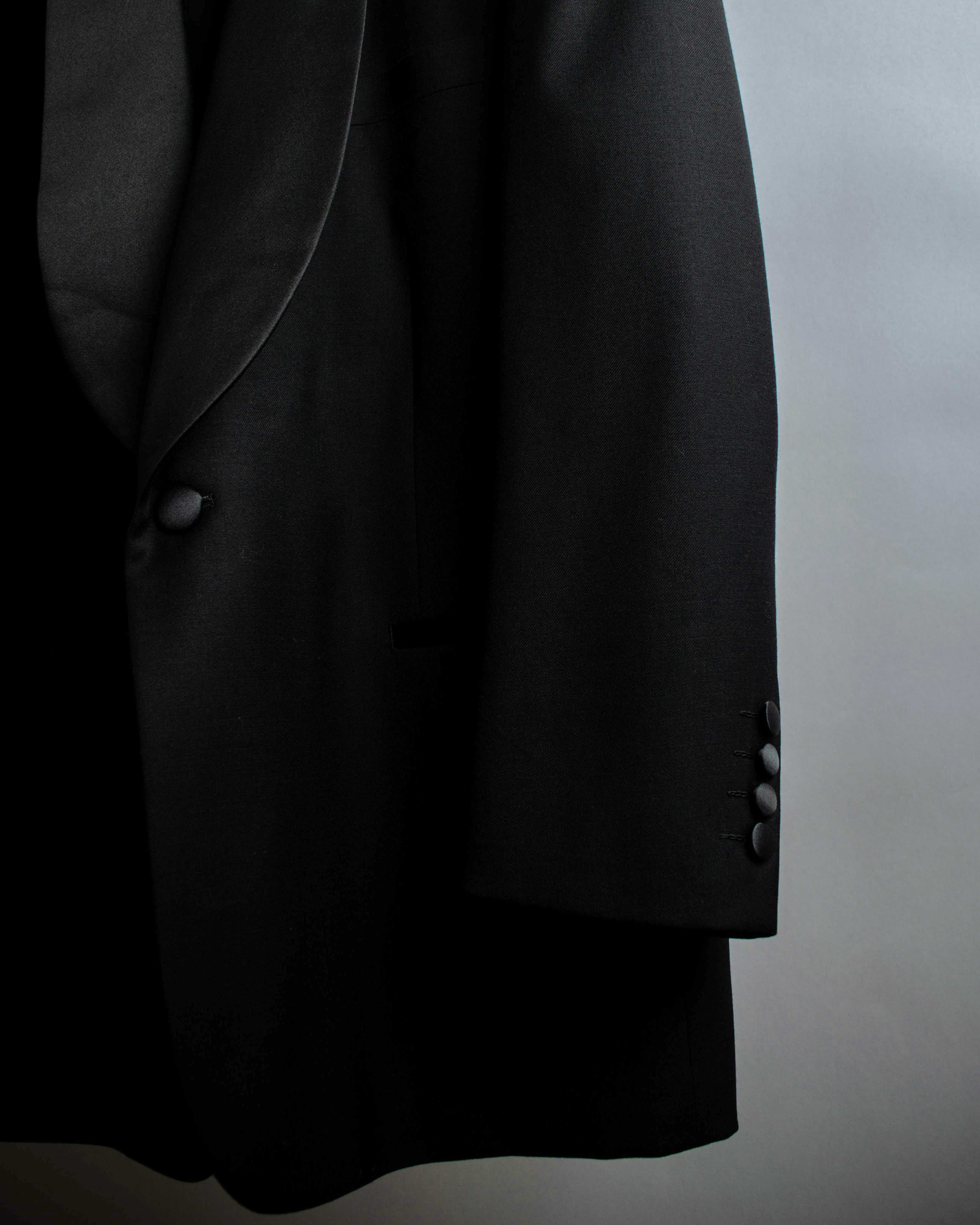 "CHRISTIAN DIOR MONSIEUR" Classical tailored Zegna base satin tuxedo set up