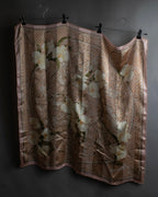 "Christian Dior" Geometric＆arabesque motif silk scarf