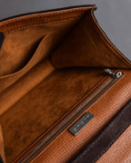 "LOEWE" Textured suede panel barcelona shoulder bag