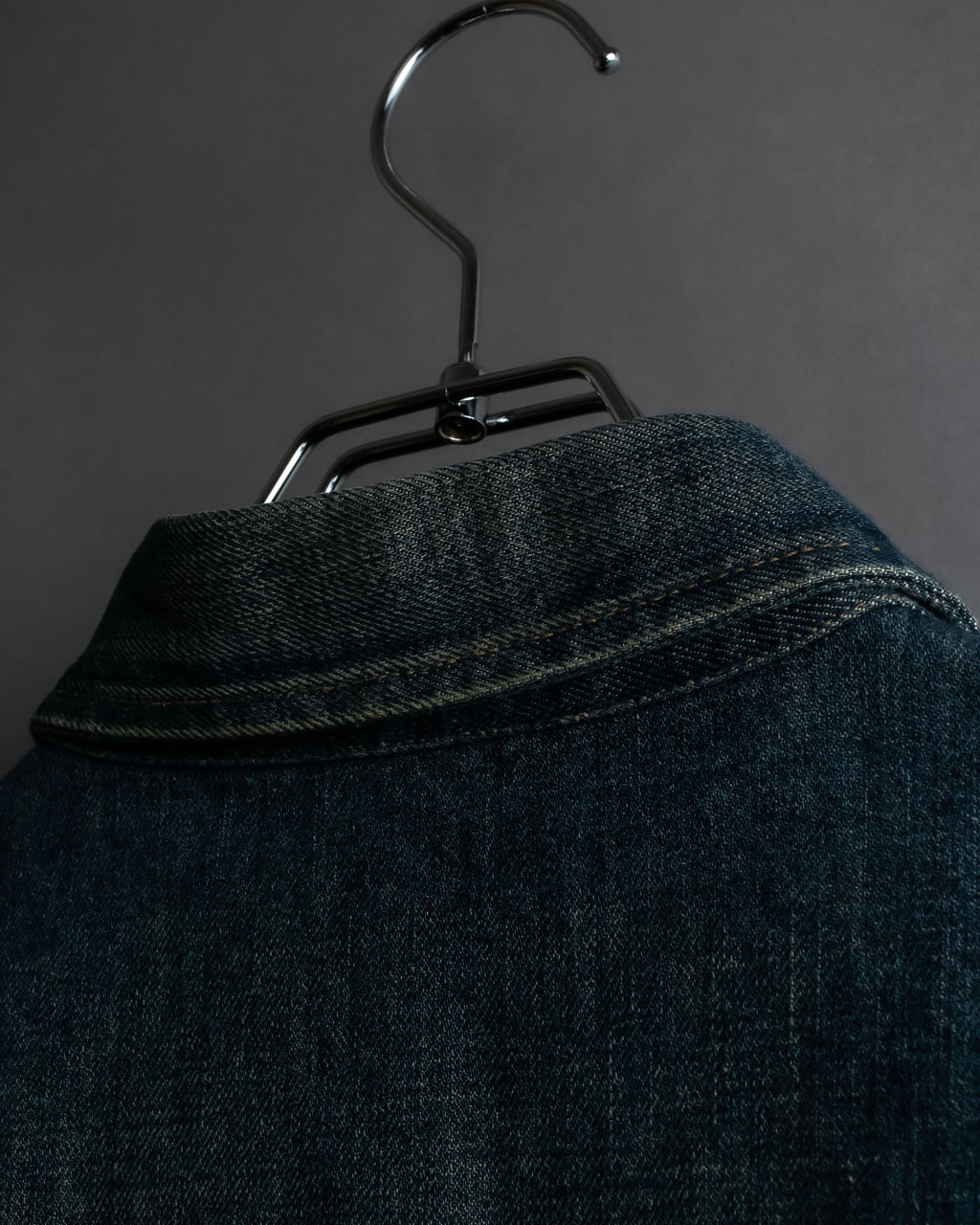 "GUCCI" Vintage faded shaped denim jacket