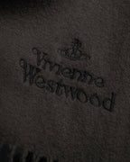 "Vivienne Westwood" Logo engraved wool long muffler