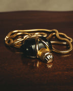 "Christian Dior" 1974 Sculptural black pendant necklace