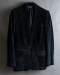 "GUCCI" Stitch design suede tailored jacket