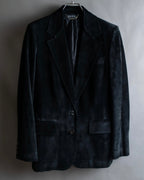 "GUCCI" Stitch design suede tailored jacket