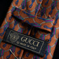 "GUCCI" Horsebit & GG pattern silk neck tie