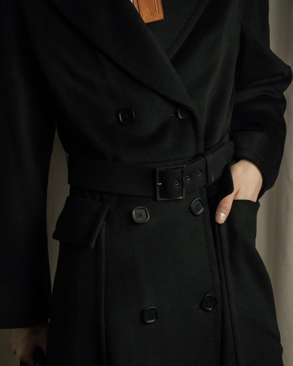 "Max Mara" Belted double breasted maxi trench coat