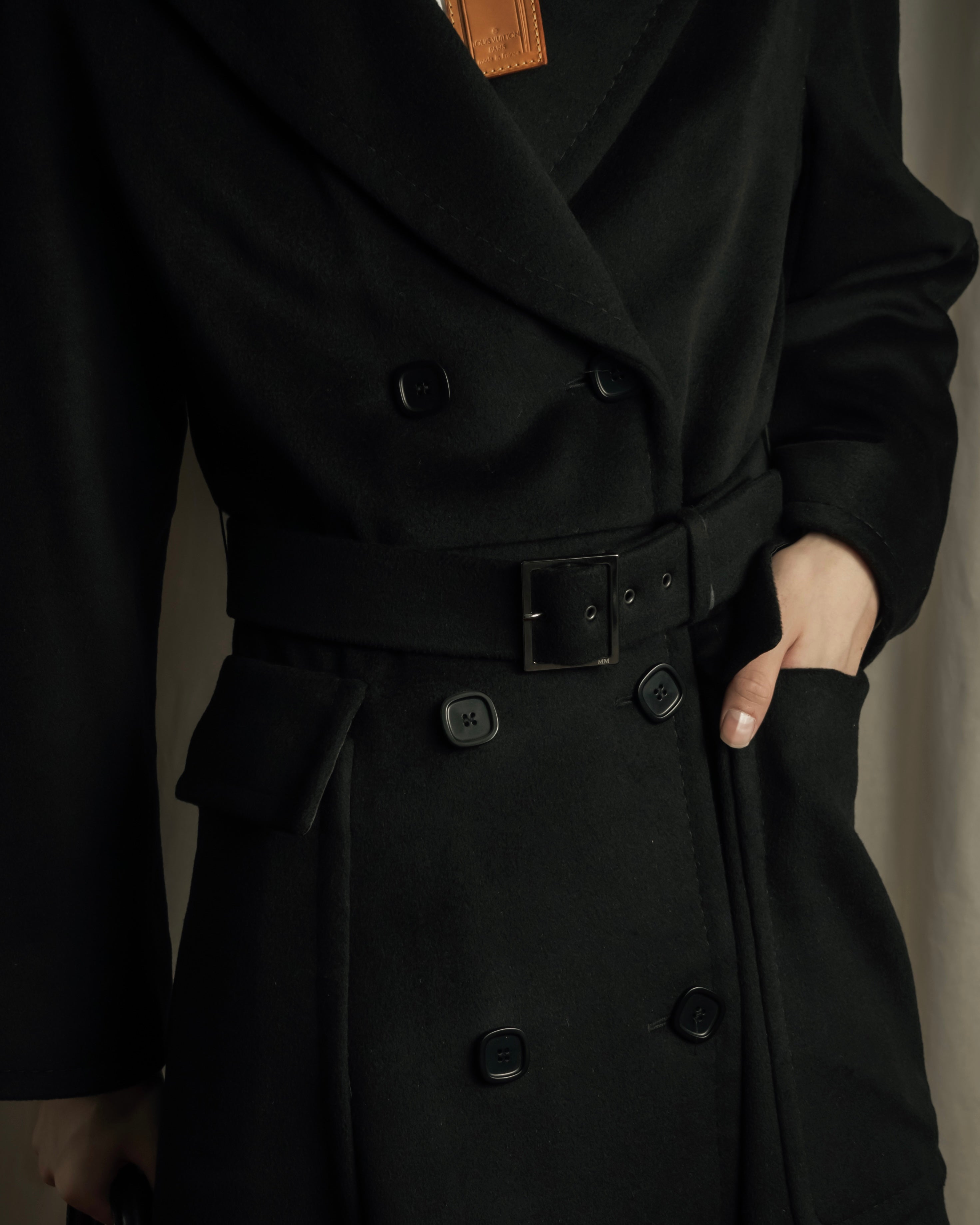 "Max Mara" Belted double breasted maxi trench coat