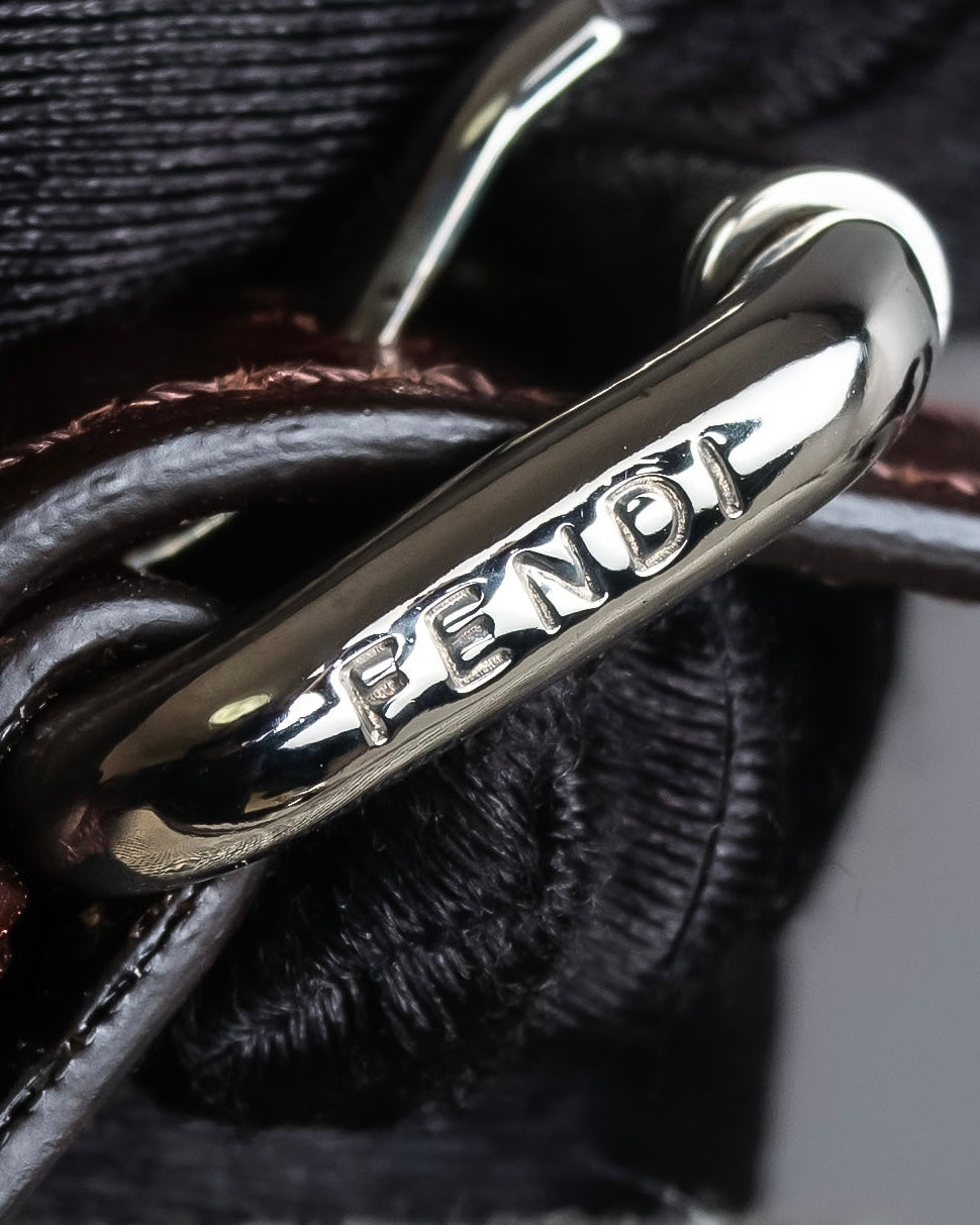 "FENDI" Animal embroidery design boa combination shoulder bag