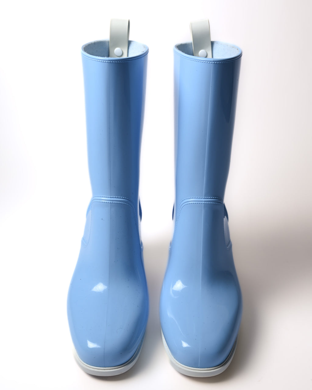 Christian Louboutin/ 70 High Heel PVC Rain Boots Sky Blue