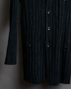 "ISSEY MIYAKE" Pleated vertical line shirt jacket