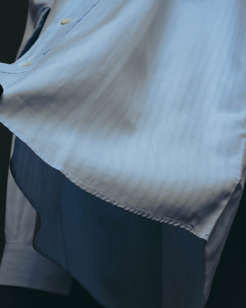 "Hermès" Vintage subtly woven cotton dress shirt