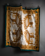 “Christian Dior” 80’s-90’s Baroque lamp motif silk scarf