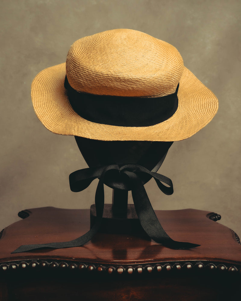 "GUCCI" 90's-00's Classic wide-brim straw hat