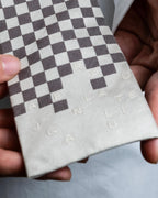 "JEAN PAUL GAULTIER" Check pattern anagram logo engraved square tie