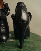 -SPECIAL- “CHANEL“ 2005-06 Paris-New York ruffle leather pumps
