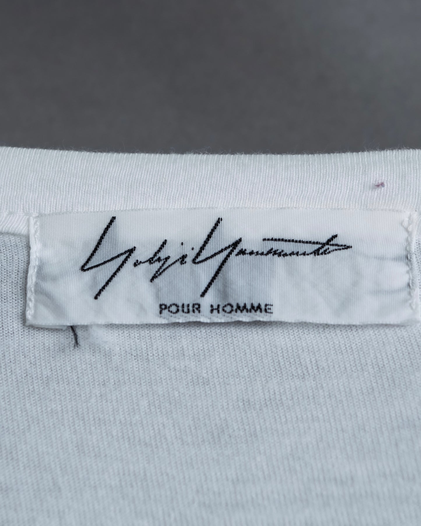 "Yohji Yamamoto POUR HOMME" Long ruffle design soft cotton T-shirt