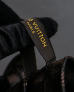 "LOUIS VUITTON" Damier check silk jacquard neck tie